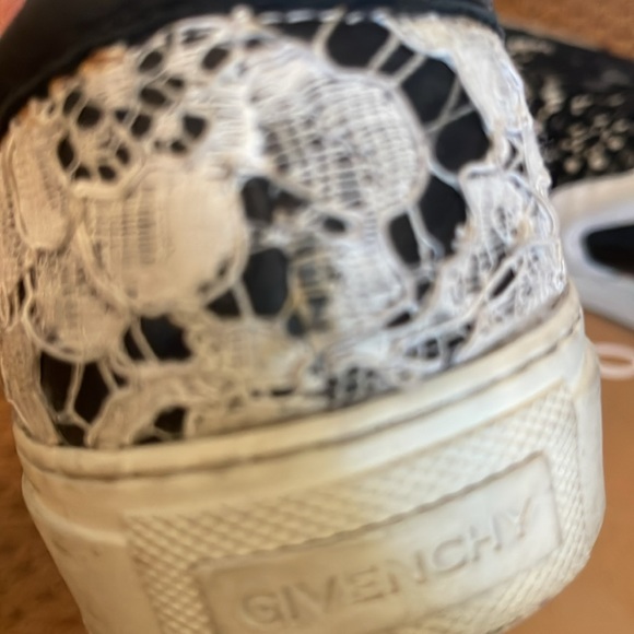 Givenchy Lace Leather Slip On Sneakers - Picture 4 of 5